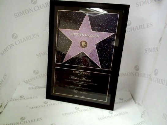 PERSONALISED STAR FRAME PICTURED RRP £39.99
