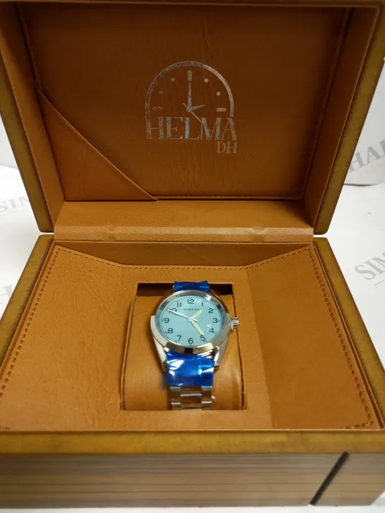 MENS HELMHA DH WATCH –  STAINLESS STEEL STRAP – 3ATM WATER RESISTANT – LUXURY GIFT BOX INCLUDED.