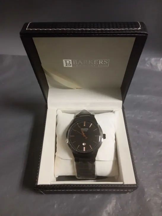 BOXED BARKERS OF KENSINGTON GENTS ENTOURAGE ROSE WATCH