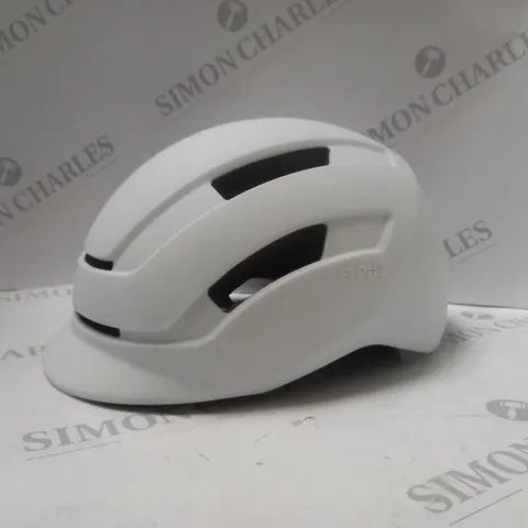 PHZ WHITE BIKE HELMET WITH REAR LIGHT