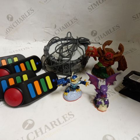 LOT OF 3 PLAYSTATION ACCESSORIES, TO INCLUDE BUZZ CONTROLLERS, SKYLANDERS & EYETOY