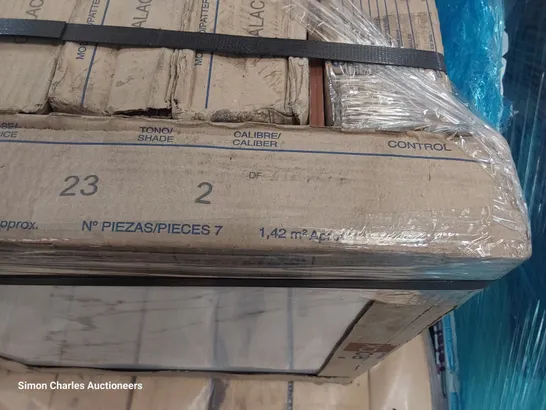 PALLET OF 7 PACKS OF CALACATA SPANISH TILES EACH 45 × 45cm total 10.1sq m