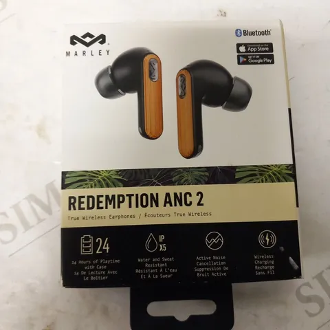 BOXED HOUSE OF MARLEY REDEMPTION ANC 2 TRUE WIRELESS EARPHONES EM-DE031-SB