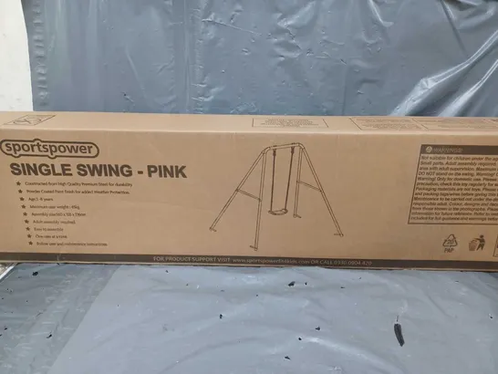 BOXED SPORTSPOWER SINGLE SWING IN PINK COLOUR - COLLECTION ONLY  RRP £39.99