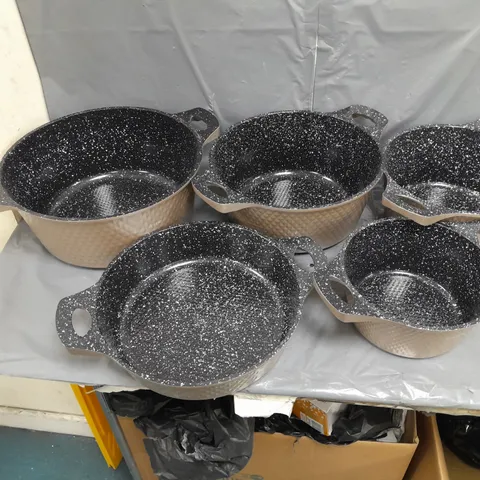 5X PRO NANO GRANITE POT SET BY UNIQUE 