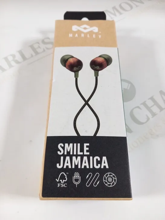 BOXED HOUSE OF MARLEY SMILE JAMAICA EAPHONES EM-JE041-GR