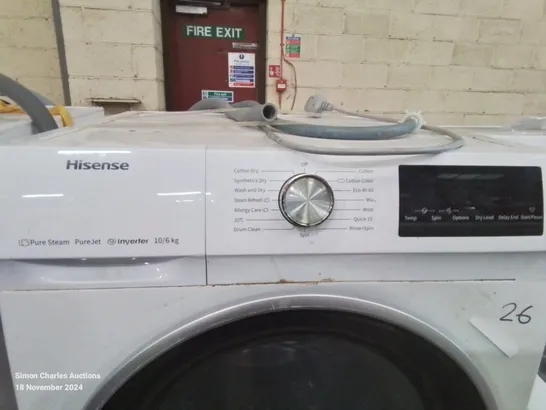 HISENSE WDQY1014EVJM 60CM FREESTANDING 10KG FRONT LOAD WASHER DRYER - UNPROCESSED RAW RETURN