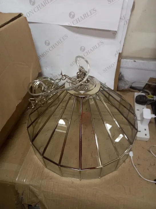 CLEAR GLASS SHADE POLISH CHROME FINISH LIGHT