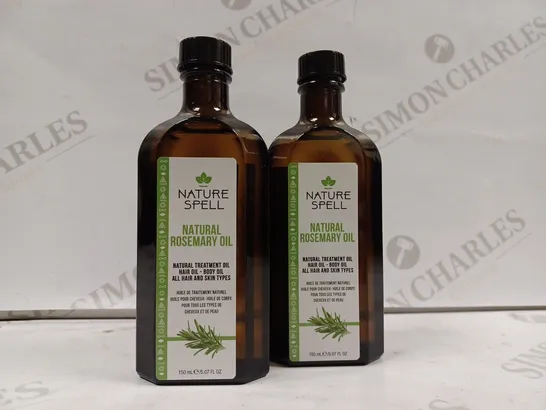 BOX OF 2 X 150ML NATURE SPELL NATURAL ROSEMARY OIL 