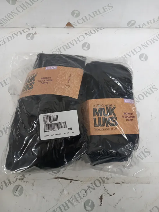 MUK LUKS FLEECE LINED TIGHTS SIZE XL