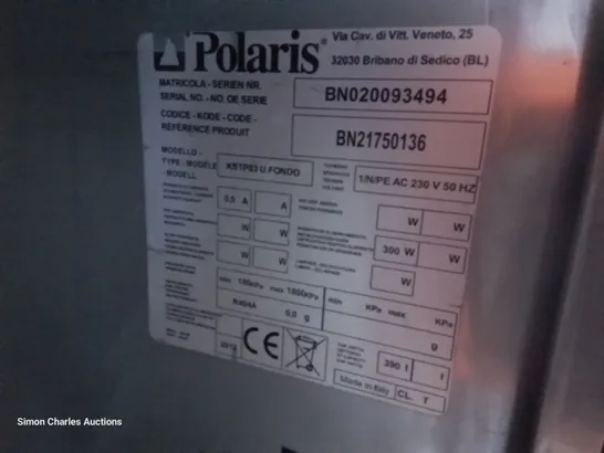 POLARIS COMMERCIAL TRIPLE DOOR COUNTER FRIDGE 