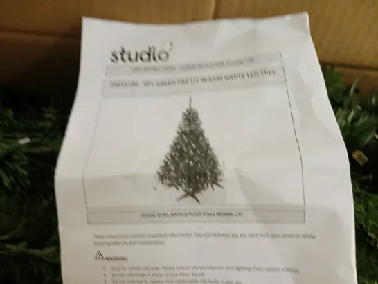 STUDIO 6FT GREEN PRE LIT CHRISTMAS TREE