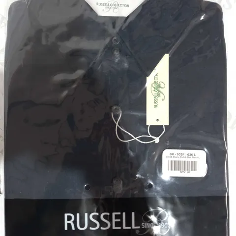 BRAND NEW RUSSELL COLLECTION OXFORD SHIRT IN BLACK UK SIZE L