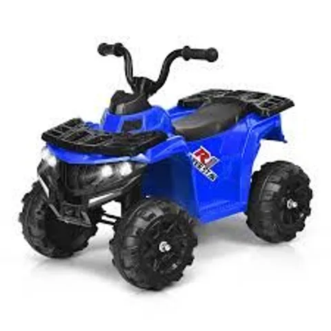 BOXED ALL TERRAIN ELECTRIC QUAD BIKE FOR KIDS WITH MP3 AND USB - BLUE