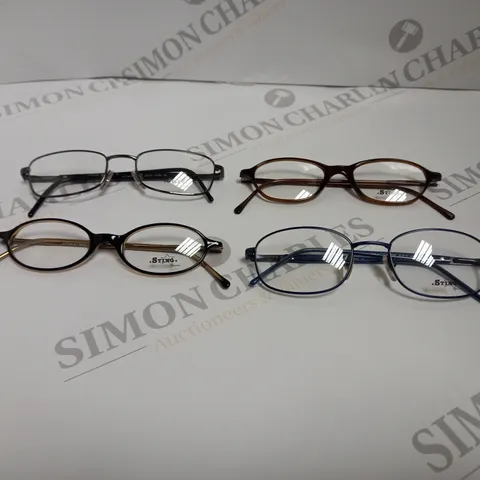 APPROXIMATELY 10 ASSORTED DE RIGO STING GLASSES TO INCLUDE MODELS 6180, 6177, 4403, 4405 ETC. 