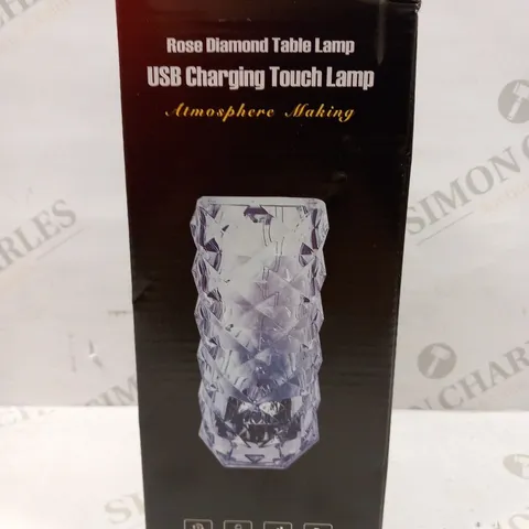 BOXED ROSE DIAMOND TABLE LAMP USB CHARGING TOUCH LAMP ATMOSPHERE MAKING 