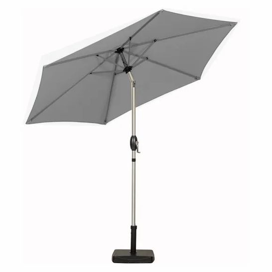 BOXED - 3M CRANK AND TILT PARASOL GREY CANOPY