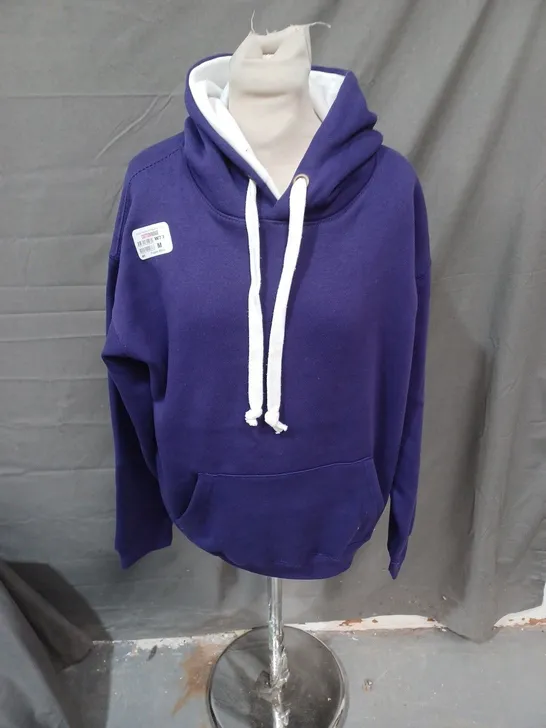 SIX COTTON RIDGE PHONE POCKET IN POUCH POCKET PURPLE HOODED TOPS