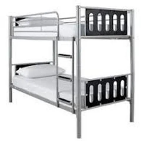 BOXED GRADE 1 KIDSPACE CYBER BLACK BUNK BED FRAME (1 BOX)