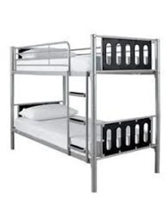 BOXED GRADE 1 KIDSPACE CYBER BLACK BUNK BED FRAME (1 BOX) RRP £299.99