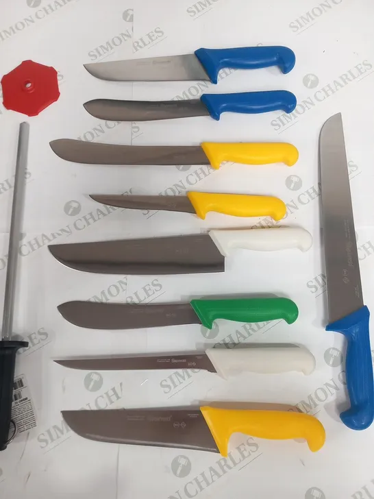 APPROXIMATELY 11 ASSORTED STARRETT KNIVES AND UNTENSILS 