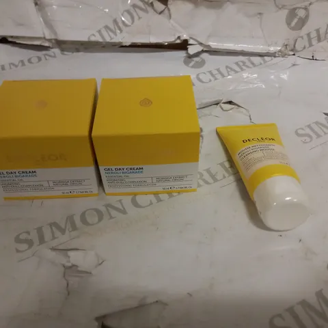 DECLEOR SET OF 3, CLEANSING MOUSSE, AND GEL DAY CREAM