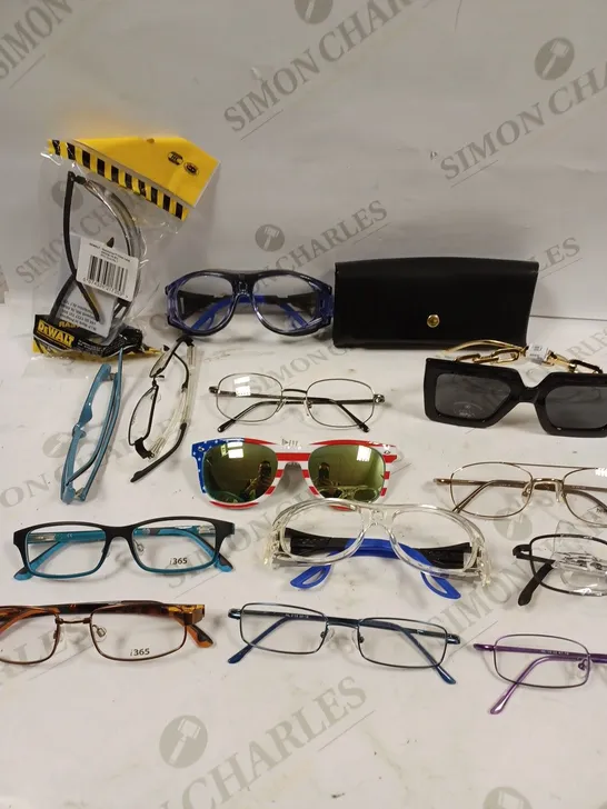 BOX TO CONTAIN APPROX. 25 X ASSORTED PAIRS OF GLASSES. BRANDS VARY 