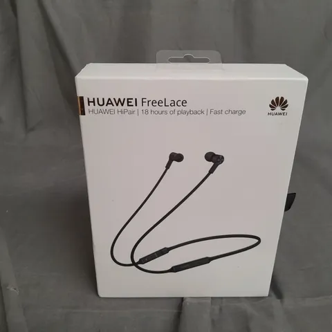 BOXED HUAWEI FREELACE HIPAIR EARBUDS IN BLACK