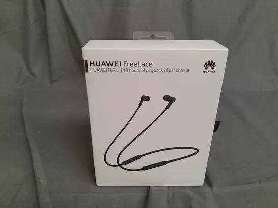 BOXED HUAWEI FREELACE HIPAIR EARBUDS IN BLACK