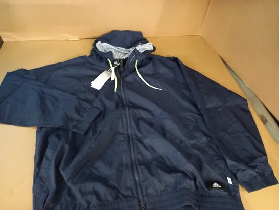 ADIDAS LIGHTWEIGHT ZIP THROUGH JACKET IN NAVY - UK XL