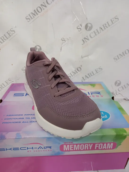 SKECHERS SKECH-AIR CLIP LACE UP TRAINERS IN LAVENDER UK SIZE 6