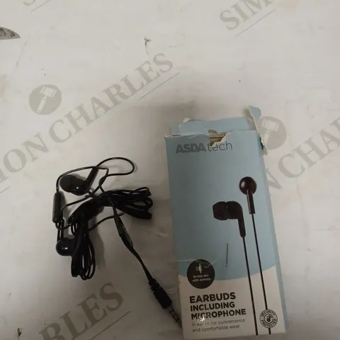 ASDA TECH EARBUDS INCLUDING MICROPHONE 