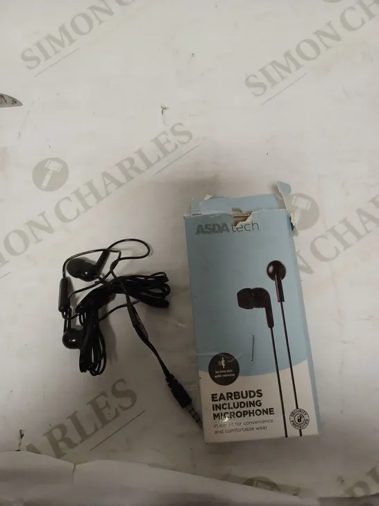 ASDA TECH EARBUDS INCLUDING MICROPHONE 