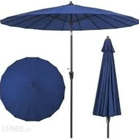 BOXED COSTWAY 260cm ROUND PATIO UMBRELLA WITH 18 FIBERGLASS RIBS - NAVY