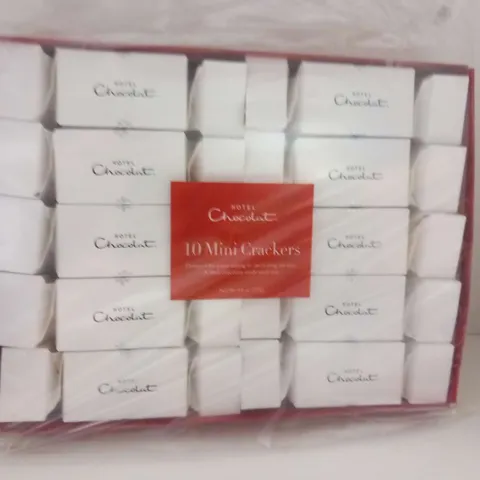 TWO SETS OF HOTEL CHOCOLAT 10 MINI CRACKERS