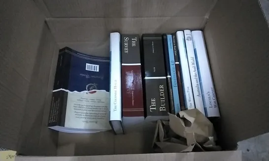 BOX OF APPROXIMATELY 20 ASSORTED BOOKS INCLUDING HISTORY, JOURNAL AND LAW