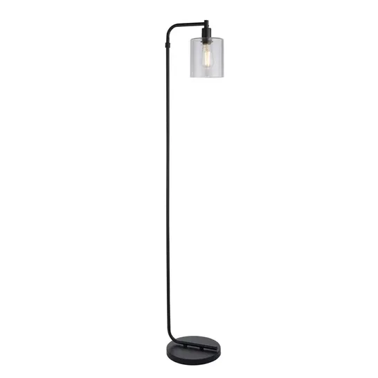 BOXED ARDMORE 152cm BLACK ARCHED/ARC FLOOR LAMP (1 BOX)