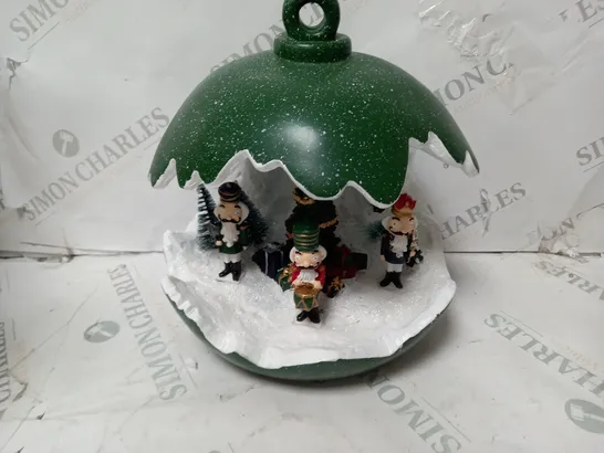 SANTA EXPRESS PRE-LIT SPHERE WITH CHRISTMAS CHARACTER SCENE