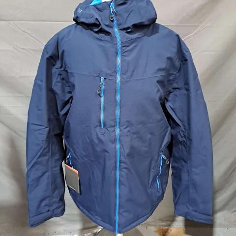 REGATTA NAVIGATE NAVY PADDED JACKET WITH HOOD - LARGE