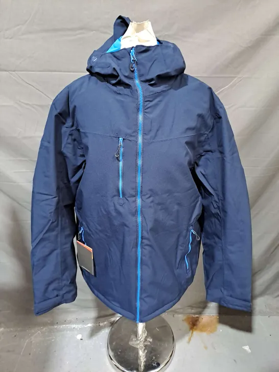 REGATTA NAVIGATE NAVY PADDED JACKET WITH HOOD - LARGE