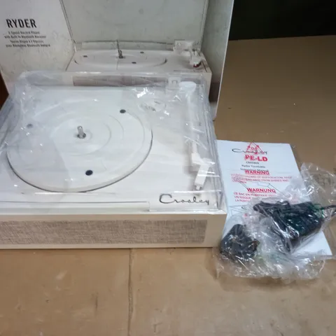 BOXED CROSLEY RYDER 3-SPEED RECORD PLAYER WITH BLUETOOTH