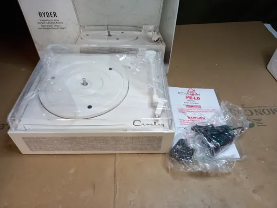 BOXED CROSLEY RYDER 3-SPEED RECORD PLAYER WITH BLUETOOTH