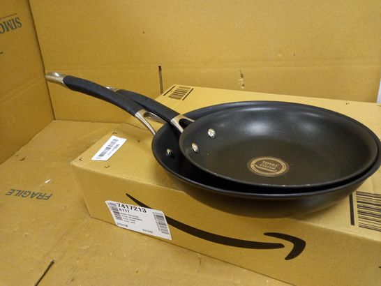 CIRCULON - MOMENTUM - HARD ANODISED FRYING PAN SET - TOTAL NON STICK - INDUCTION SUITABLE - SET OF 2