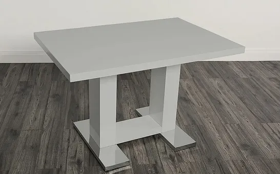 BOXED DESIGNER JOULE GREY HIGH GLOSS120cm DINING TABLE (2 BOXES)