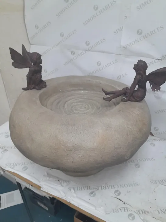 BOXED MY GARDEN STORIES FAIRY GATHERING BIRD BATH