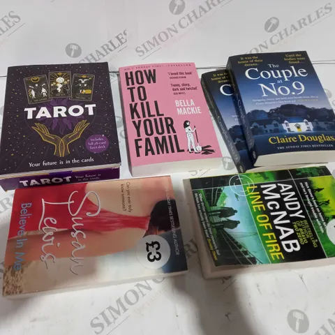 BOX OF APPROX 6 ASSORTED FICTION BOOKS