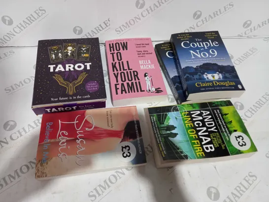 BOX OF APPROX 6 ASSORTED FICTION BOOKS