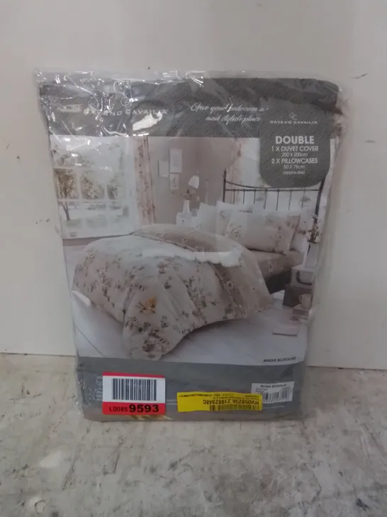 BAGGED EMOND 144 TC REVERSIBLE MODERN DUVET COVER SET // SIZE: DOUBLE 