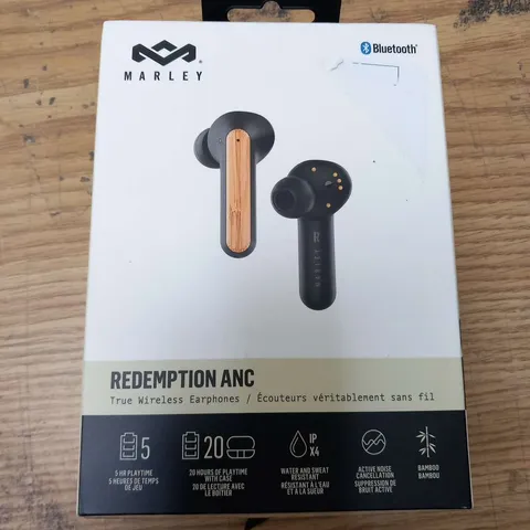 BOXED HOUSE OF MARLEY REDEMPTION ANC BLUETOOTH WIRELESS EARPHONES