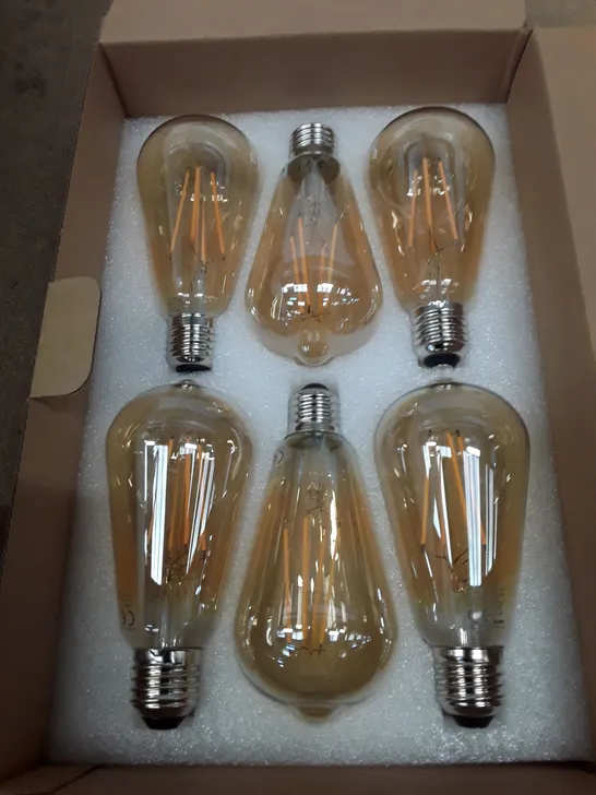 BOX CONTAINING APPROXIMATELY 10 SETS OF 6 LED ENERGY SAVING BULBS